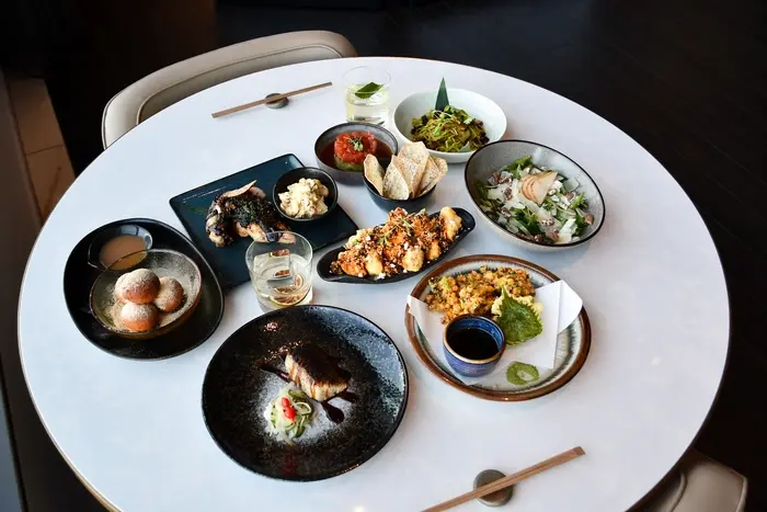 A selection of Wren dishes arranged for sharing